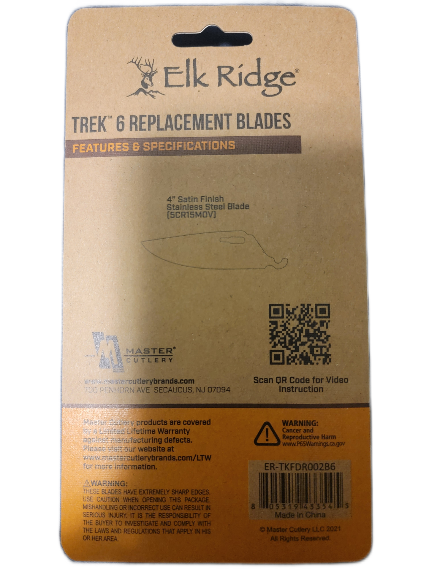 Elk Ridge 6 Pack blades for Trek